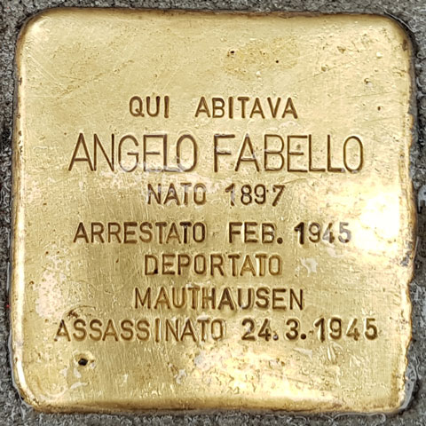 Angelo Fabello - Pietre d'inciampo - Milano -2021