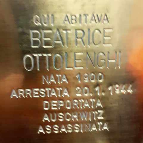 Beatrice Ottolenghi - Pietra d'inciampo - 2022