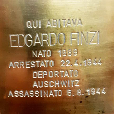 Edgardo Finzi - Pietra d'inciampo - 2022