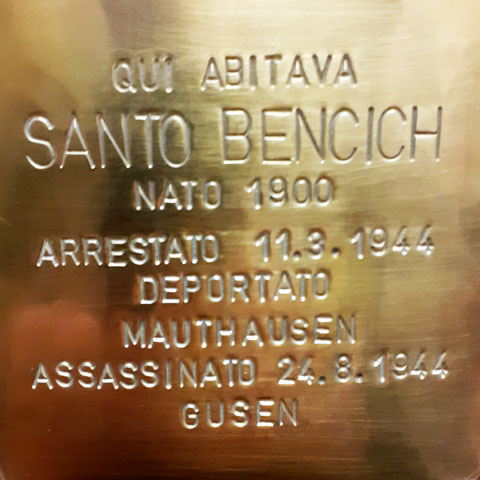 Santo Bencich - Pietrad'inciampo - 2022