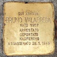 Pietra d’Inciampo di Bruno Valabrega, in via Strigelli, 4 - Milano