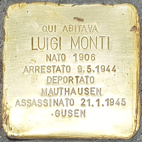 Luigi Monti - Pietre d'inciampo - Milano -2021