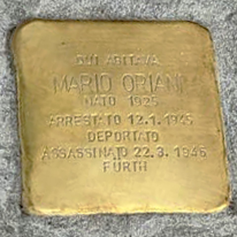 Pietra d’Inciampo di Mario Oriani in Via Varesina 80 a Milano