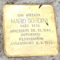Pietra d’Inciampo di Mario Sordini in via Morgantini 3 a Milano