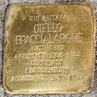 Pietra d’Inciampo di Otello Braccialarghe in viale Montenero 48 a Milano